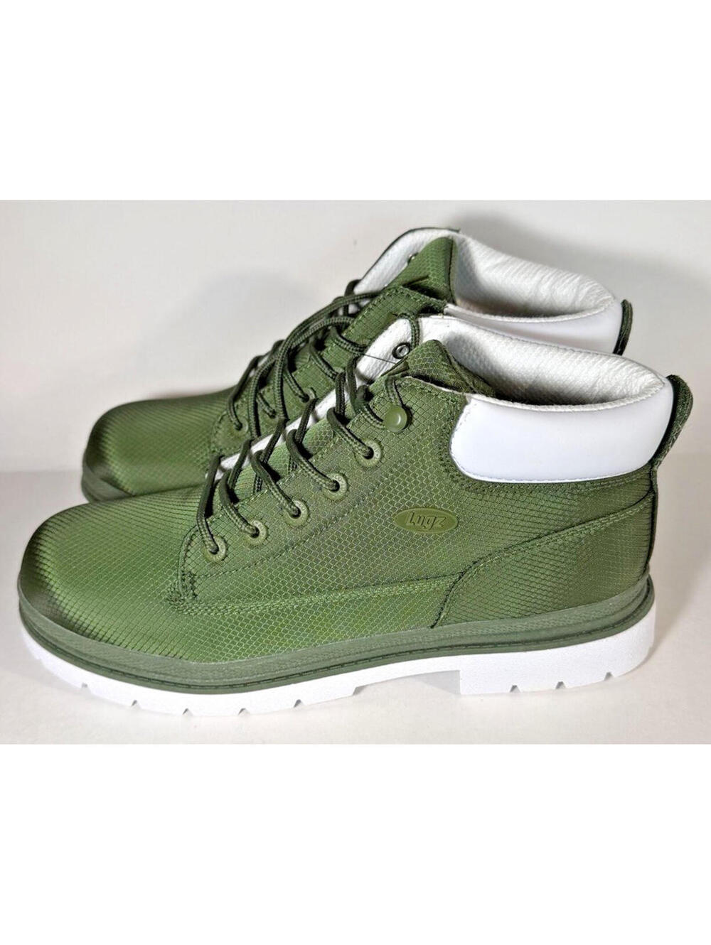 Lugz Brawn Men's Ankle Boots Olive Green White Size 12